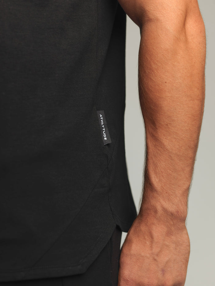 Men's Cropped T - Black