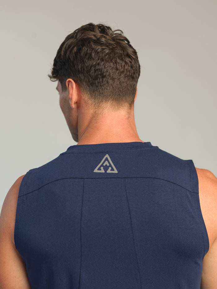 Men's Cropped T - Navy