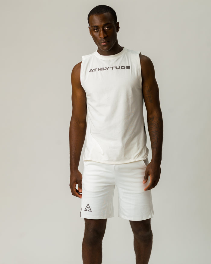 Men's Cropped T - White